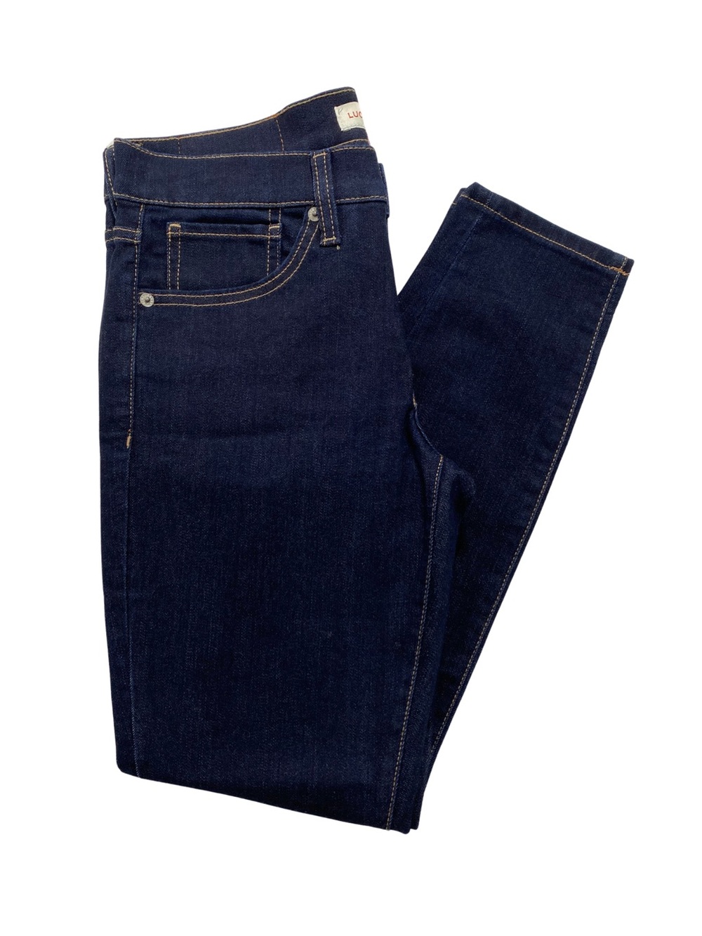 Lucky Brand Ava Mid Rise Skinny Jeans Women’s 4/27A Dark Wash Repreve Stretch